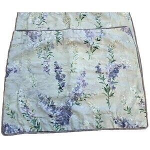 Vintage Martex Pillow Shams Standard Purple White Wild Flower Cottage Country